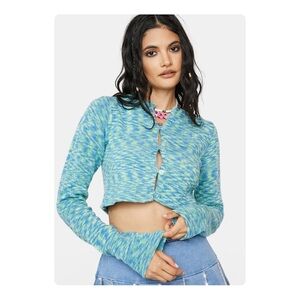 ★ Edikted Jacki Knitted Top - Blue/Green ★